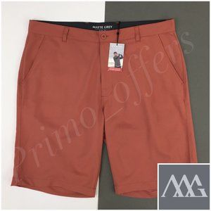 New Matte Grey Mens Golf Shorts Size 38 Lightweight Wayfarer Casual 10.5" Inseam